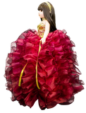 24" 15th Years Doll With Ruffles - ARC18999-7R Burgundy
