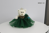 9" Quince Bear - B09631-33 Emerald Green - Kinnex Dolls | B09631-33 |