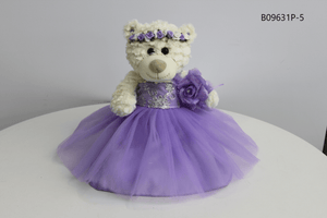 9" Quince Bear - B09631P-5 Lavender - Kinnex Dolls | B09631P-5 |
