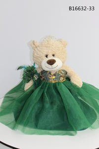16" Quince Bear - B16632-33G Emerald Green - Kinnex Dolls | B16632-33G |