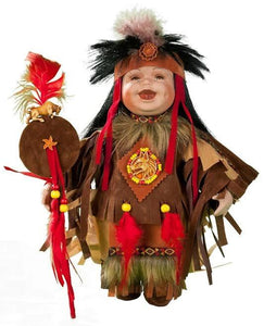 12" Porcelain Indian Doll "Apisi" D12659 - Kinnex Dolls | D12659 |