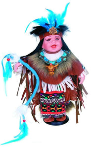 ABHAY 12" Porcelain Indian Doll D12701 - Kinnex Dolls | D12701 |