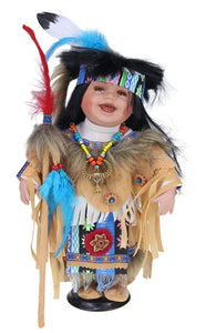 AMISH 12" Porcelain Indian Doll D12727 - Kinnex Dolls | D12727 |