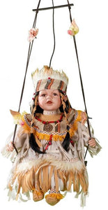 16" Porcelain Indian Doll "Little Dove" D16604 - Kinnex Dolls | D16604 |