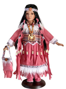 Anchita, 16" Porcelain Indian Doll D16748 - Kinnex Dolls | D16748 |
