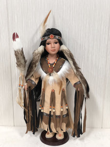 16" PORCELAIN INDIAN DOLL D16766, ROHINI