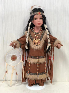 16" Porcelain Indian Doll ,"VARUNI", D16774 - Kinnex Dolls | D16774 |