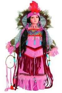 24" Porcelain Indian Doll - MORING WIND D24674 - Kinnex Dolls | D24674 |