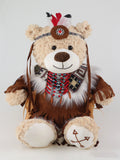 16" Indian Light Brown Bear With Embroidery - DB16832-1 - Kinnex Dolls | DB16832-1 |
