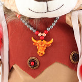 16" Indian Light Brown Bear With Embroidery - DB16832-2 - Kinnex Dolls | DB16832-2 |