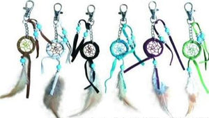 1"D DREAMCATCHER KEY CHAIN (SET OF 12, 6 ASST'D COLOR) DC01101K - Kinnex Dolls | DC01101K |