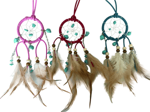 2.5"D DREAMCATCHER NECKLACE(SET OF 6 COLORS ASST'D) DC02241K - Kinnex Dolls | DC02241K |