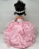 18" Precious Moments Doll With Ruffles - ARC8421-3R Pink