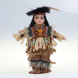 10" Porcelain Indian Doll, Little Cubs(Set Of 6 Asst'd)D10705K - Kinnex Dolls | D10705K |