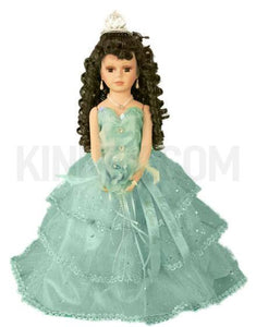 16" Quinceanera Doll KB16049-23 Aqua - Kinnex Dolls | KB16049-23 |