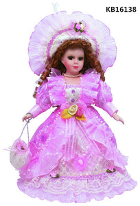 16" Victorian Doll In Pink Dress - ALBERTA- KB16138 - Kinnex Dolls | KB16138 |