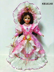 16" Victorian Doll In Pink Gold Dress - MARGARET- KB16148 - Kinnex Dolls | KB16148 |