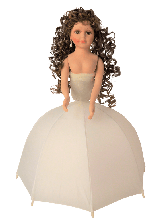Wholesale 18'' Umbrella Body With Porcelain Chest KB18700UB - Kinnex Dolls | KB18700UB |