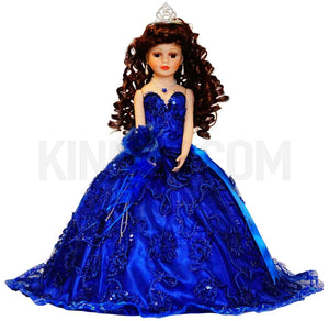 18" Quince Umbrella Dolls KB18725-15 Royal Blue - Kinnex Dolls | KB18725-15 |