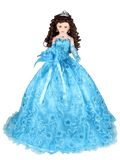 28" Birthday Umbrella Dolls KB28200-10 Turquoise - Kinnex Dolls | KB28200-10 |