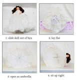 18" Quince Umbrella Dolls KB18725-9 Fuchsia - Kinnex Dolls | KB18725-9 |